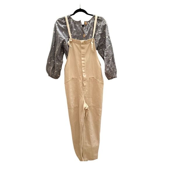 Madewell cropped gingham top buttons down back. Size small. - Picture 6 of 7